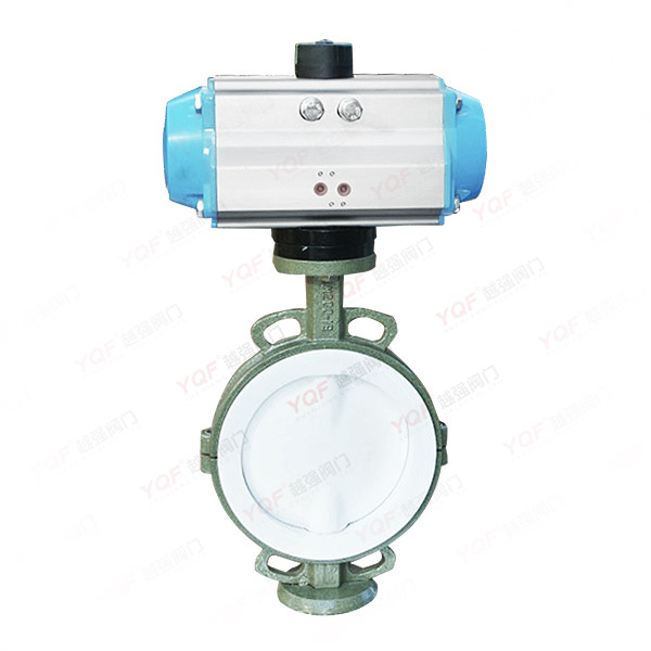 氣動襯氟對夾蝶閥